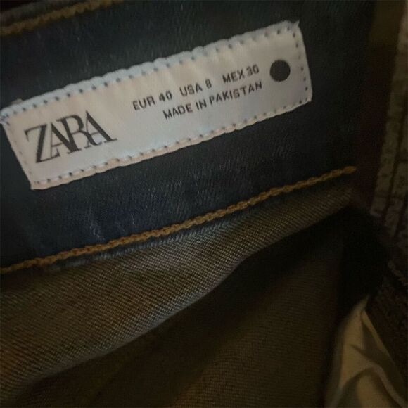 ZARA Women's Low Rise Bootcut Jeans Size 40 Bleu  Vintage Wash - Picture 2 of 11